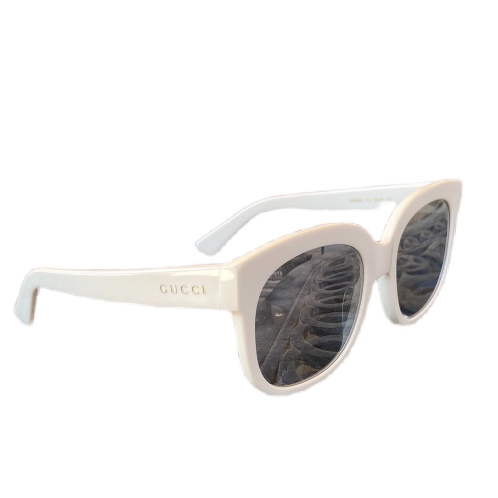 GUCCI IVORY FRAME REFLECTIVE LENSE SUNGLASSES